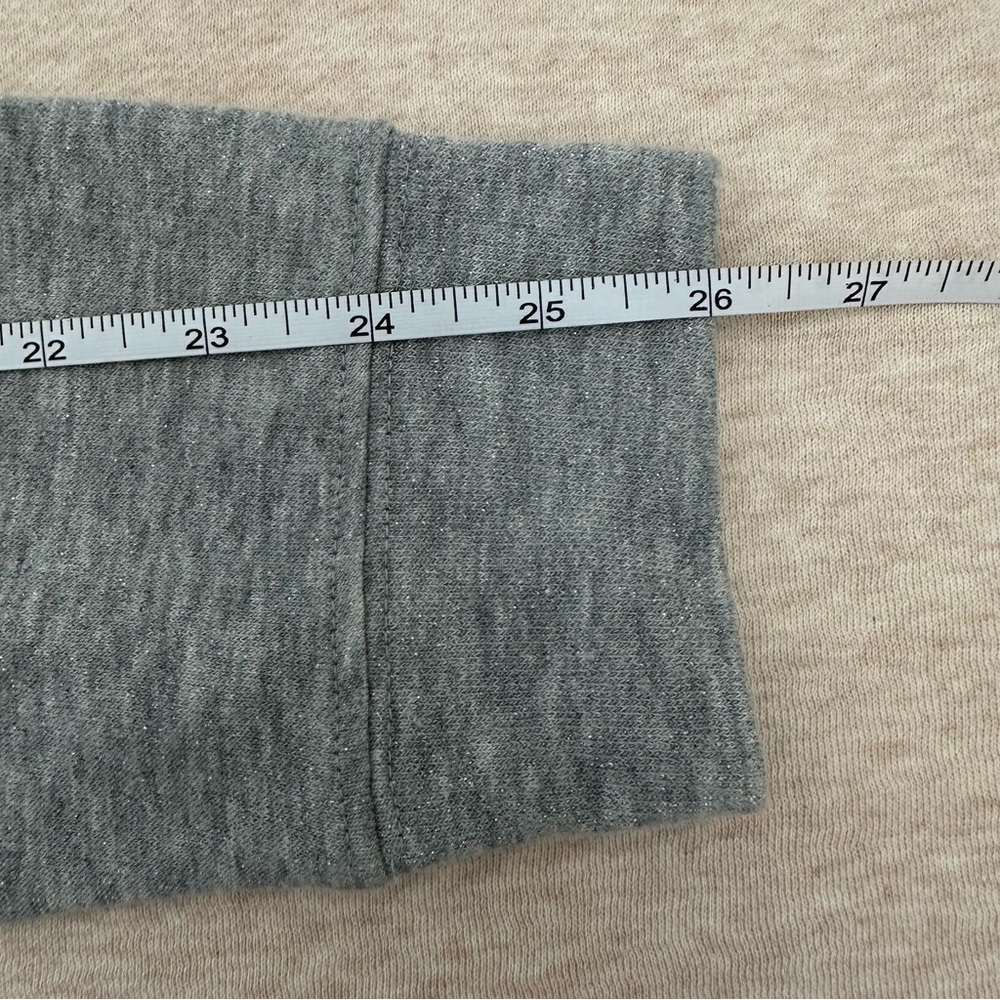 Crown & ivy Women’s Gray Cotton Crewneck Long Sleeve Sweater Size L - Picture 7 of 10